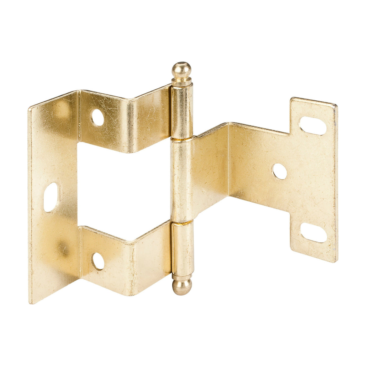 3-Knuckle 270 Degree Hinge, 2-1/2" x 2" Medium Duty, Polished Brass