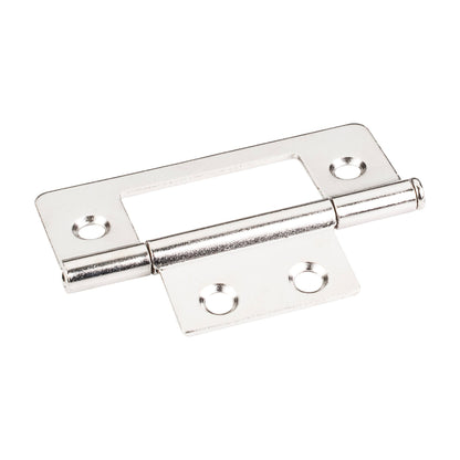 3" Loose Pin Non-Mortise Hinge, 4 Hole, Polished Nickel