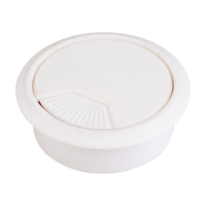 3 Piece Spring Wire Grommet, 60 mm Hole, White