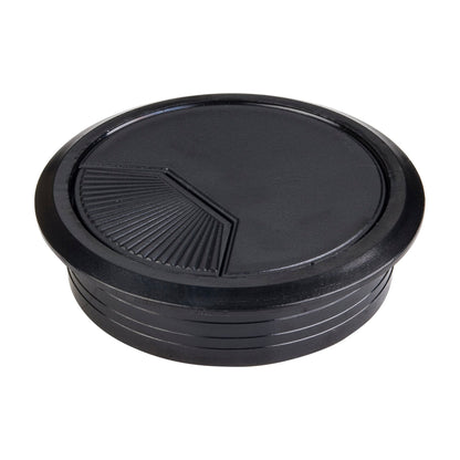 3 Piece Spring Wire Grommet, 75 mm Hole, Black