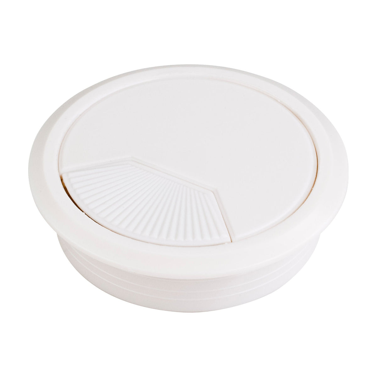 3 Piece Spring Wire Grommet, 75 mm Hole, White