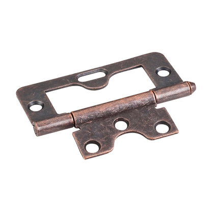 3" Swaged Loose Pin Non-Mortise Hinge, 1 Slot, Distressed Antique Brass