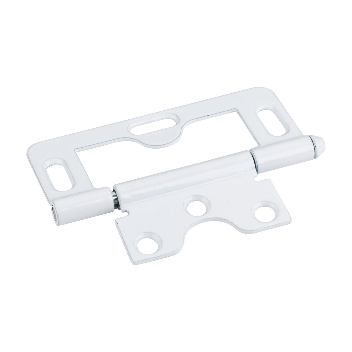 3" Swaged Loose Pin Non-Mortise Hinge, 3 Slots, White