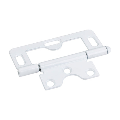 3" Swaged Loose Pin Non-Mortise Hinge, 3 Slots, White