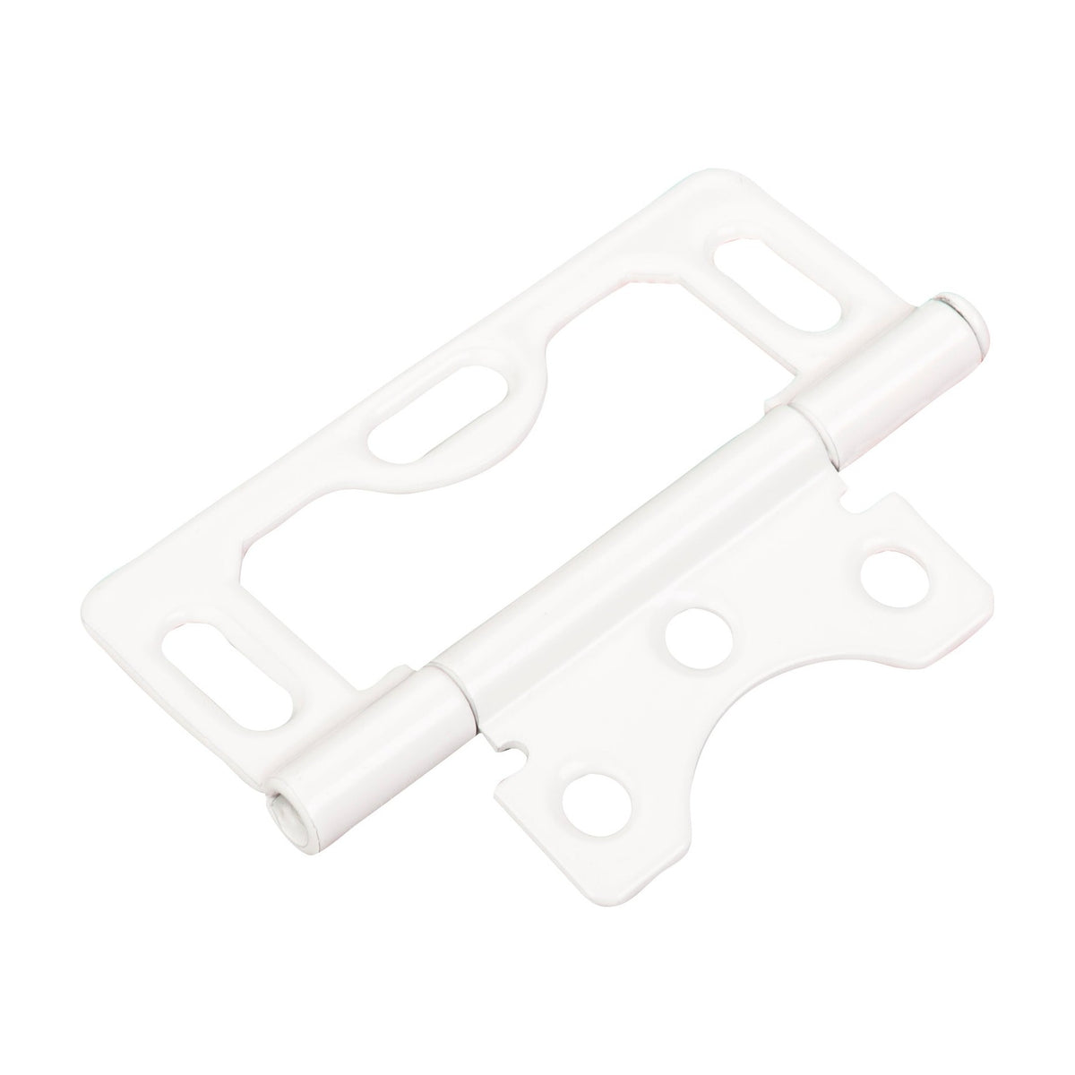 3" Swaged Loose Pin Non-Mortise Hinge, 3 Slots, for 1" to 1-1/8" Panel, White
