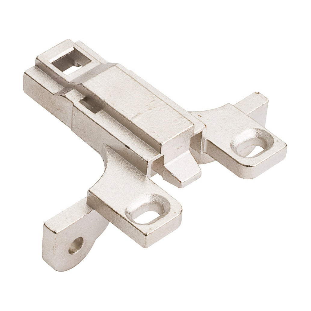 400 Series Heavy Duty Hinge Mounting Plate, 3 mm, Non-Cam, Wrap Around, No Screws, Face Frame