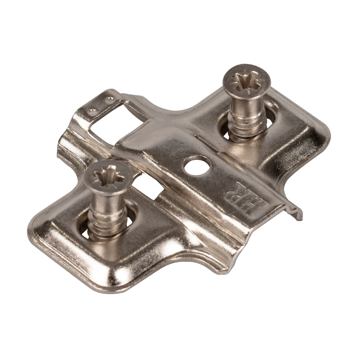 400 Series Standard Duty Hinge Mounting Plate, 0 mm, Non-Cam, Euro Screws, Frameless