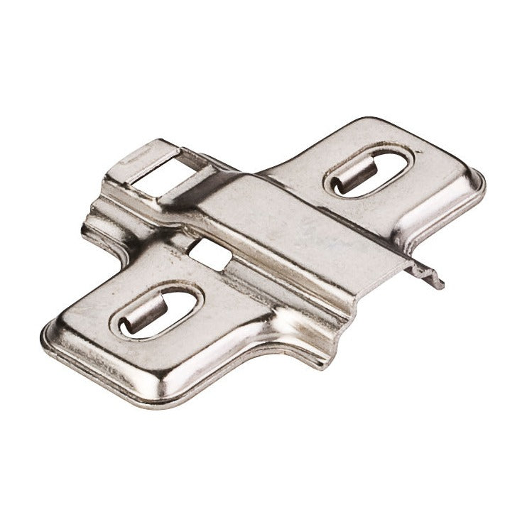 400 Series Standard Duty Hinge Mounting Plate, 0 mm, Non-Cam, No Screws, Frameless