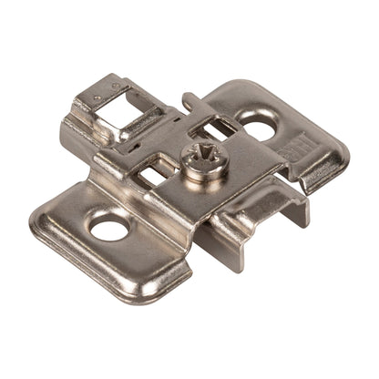 400 Series Standard Duty Hinge Mounting Plate, 3 mm, Cam Adjustable, No Screws, Frameless