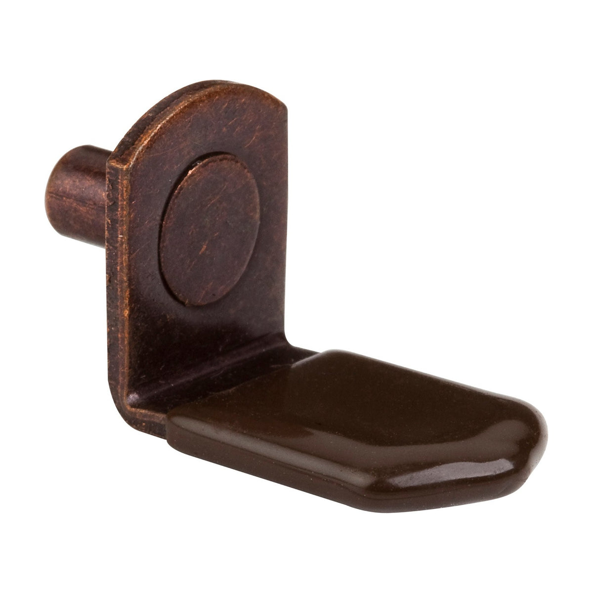 5 mm Pin Angled Shelf Support, Brown Sleeve, Antique Copper, Box of 1,000 (Full Carton)