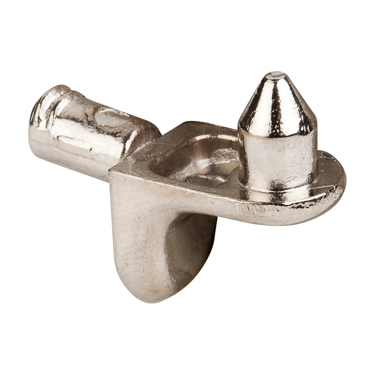 5 mm Pin Angled Shelf Support, Die Cast with Shelf Hold Pin, Zinc, Each (Full Carton)