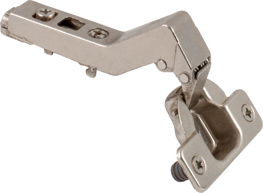 500 Series Standard Duty European Hinge, 45 Degree, 18 mm Crank (Inside Corner), Cam Adjustable, Press-in 8 mm Dowels