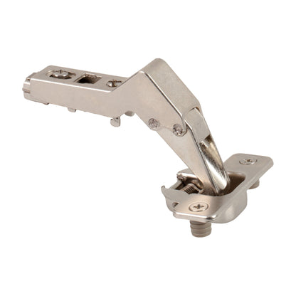 500 Series Standard Duty European Hinge, 105 Degree, 18 mm Crank (Pie Corner), Cam Adjustable, Press-in 8 mm Dowels