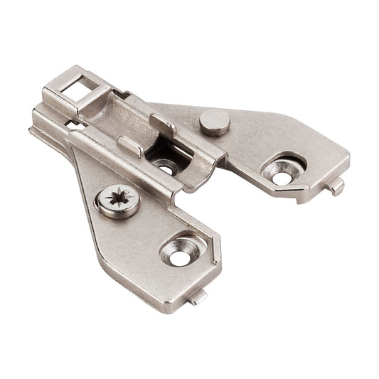 600 Series Heavy Duty Hinge Mounting Plate, 0 mm, Cam Adjustable, No Screws, Face Frame