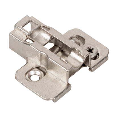 600 Series Heavy Duty Hinge Mounting Plate, 9 mm, Cam Adjustable, No Screws, Frameless