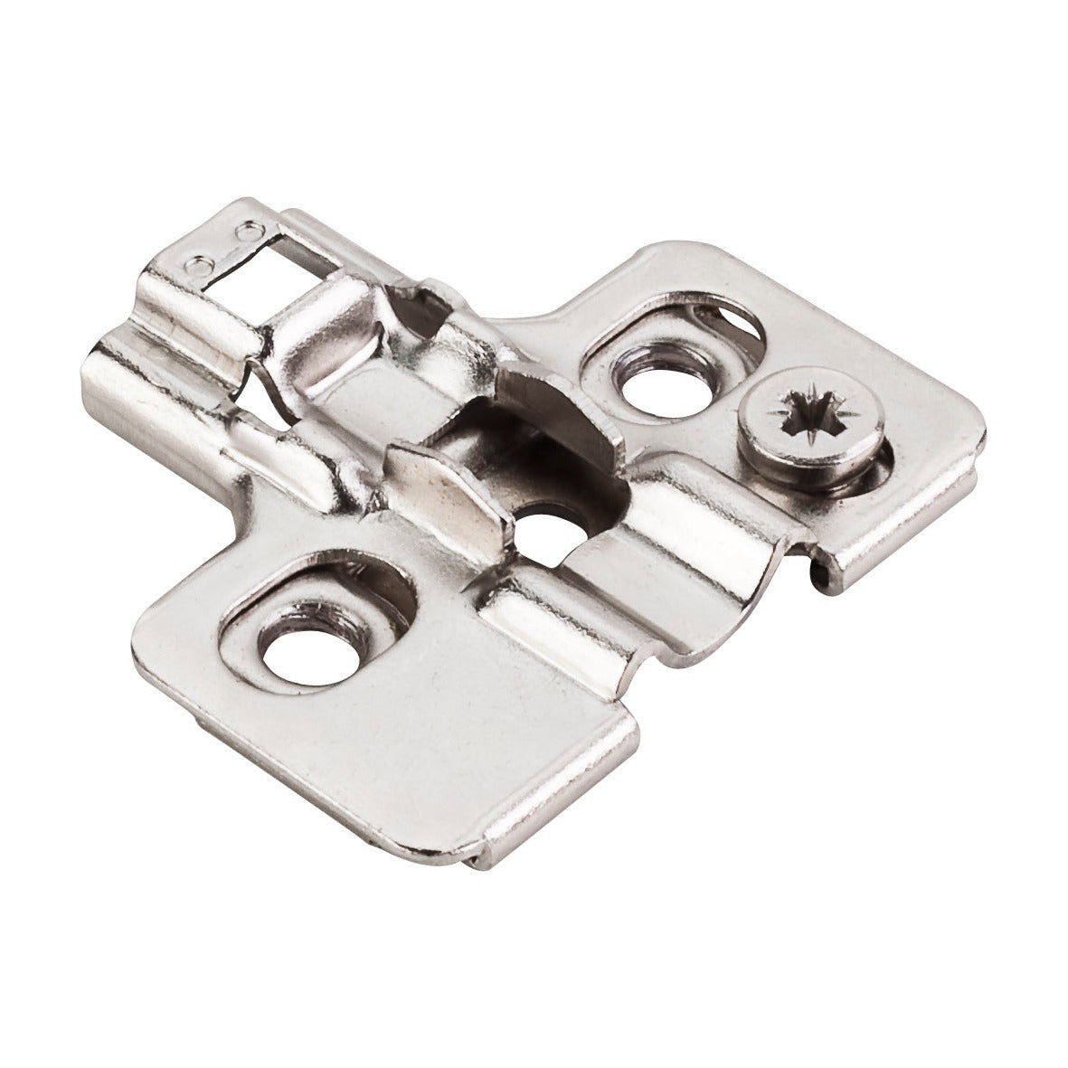 600 Series Standard Duty Hinge Mounting Plate, 0 mm, Cam Adjustable, No Screws, Frameless