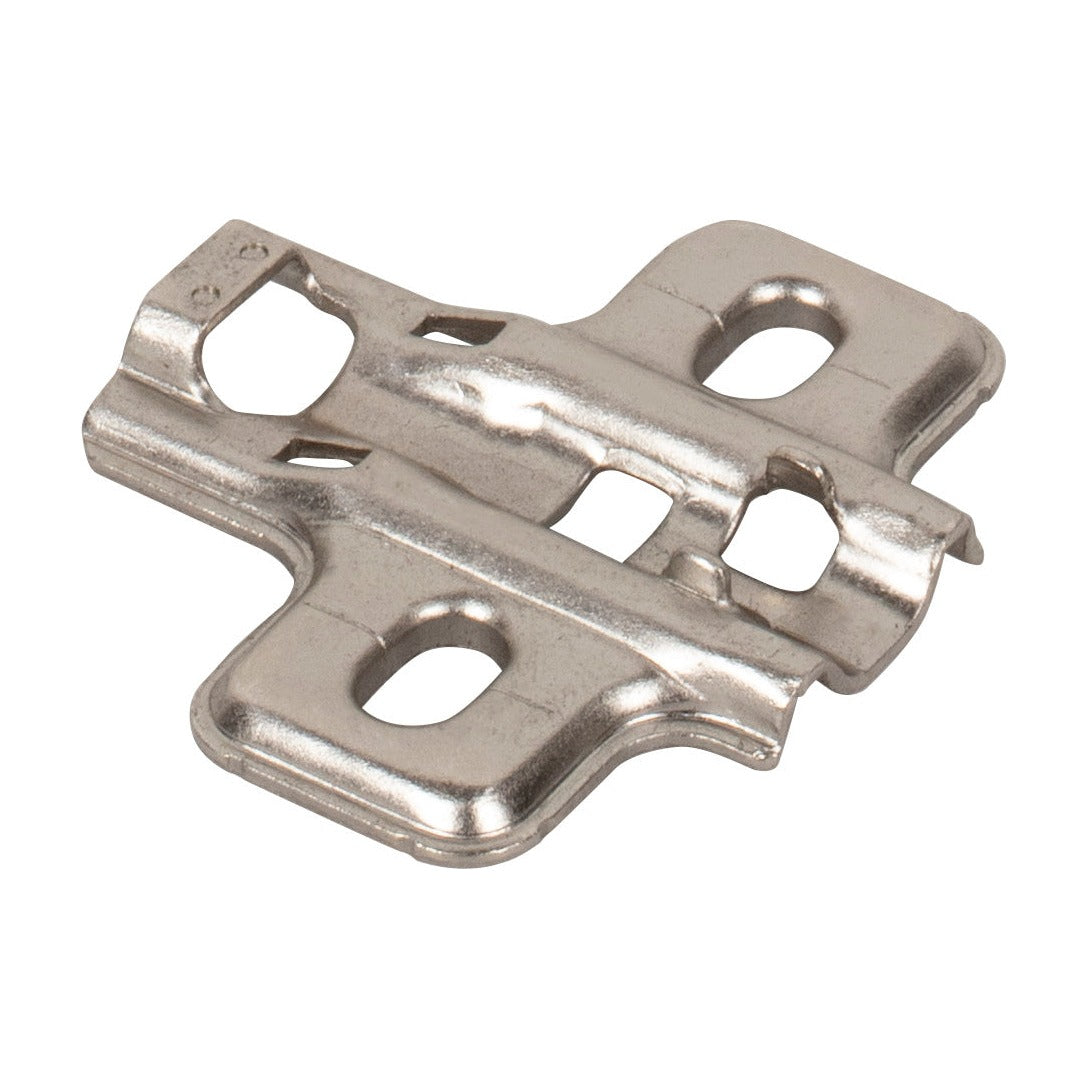 600 Series Standard Duty Hinge Mounting Plate, 0 mm, Non-Cam, No Screws, Frameless