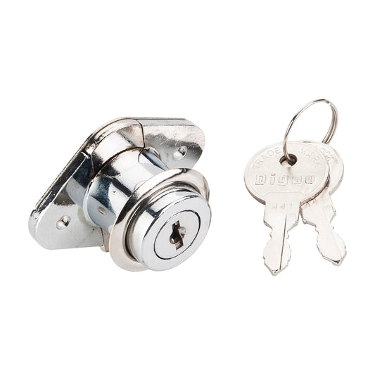 7/8" Drawer Lock, Keyed Different, Chrome