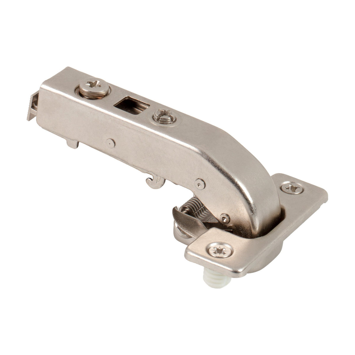 700 Series Heavy Duty Soft-Close European Hinge, 90 Degree Blind Corner, 0 mm Crank, Cam Adjustable, Press-in 8 mm Dowels