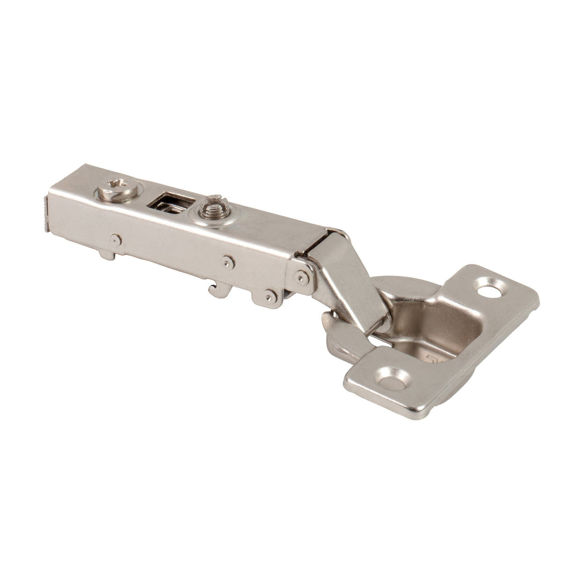 700 Series Heavy Duty Soft-Close European Hinge, 110 Degree, 0 mm Crank (Full Overlay), Cam Adjustable, No Dowels