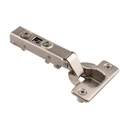 700 Series Heavy Duty Soft-Close European Hinge, 110 Degree, 0 mm Crank (Full Overlay), Cam Adjustable, Press-in 8 mm Dowels