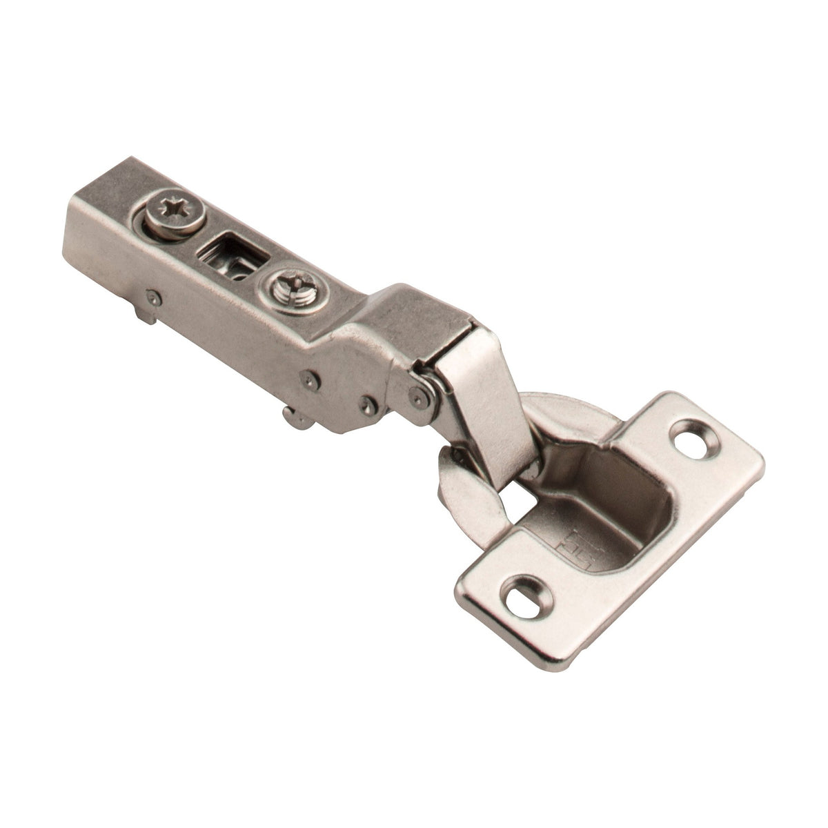 700 Series Heavy Duty Soft-Close European Hinge, 110 Degree, 9 mm Crank (Half Overlay), Cam Adjustable, No Dowels