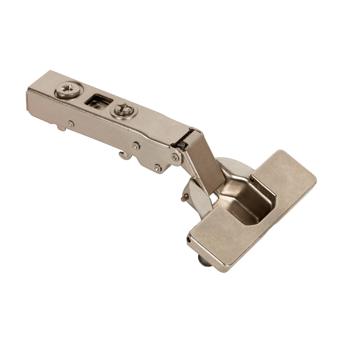 725 Series Heavy Duty European Hinge, 125 Degree, 0 mm Crank (Full Overlay), Cam Adjustable, Lever-Top Dowels
