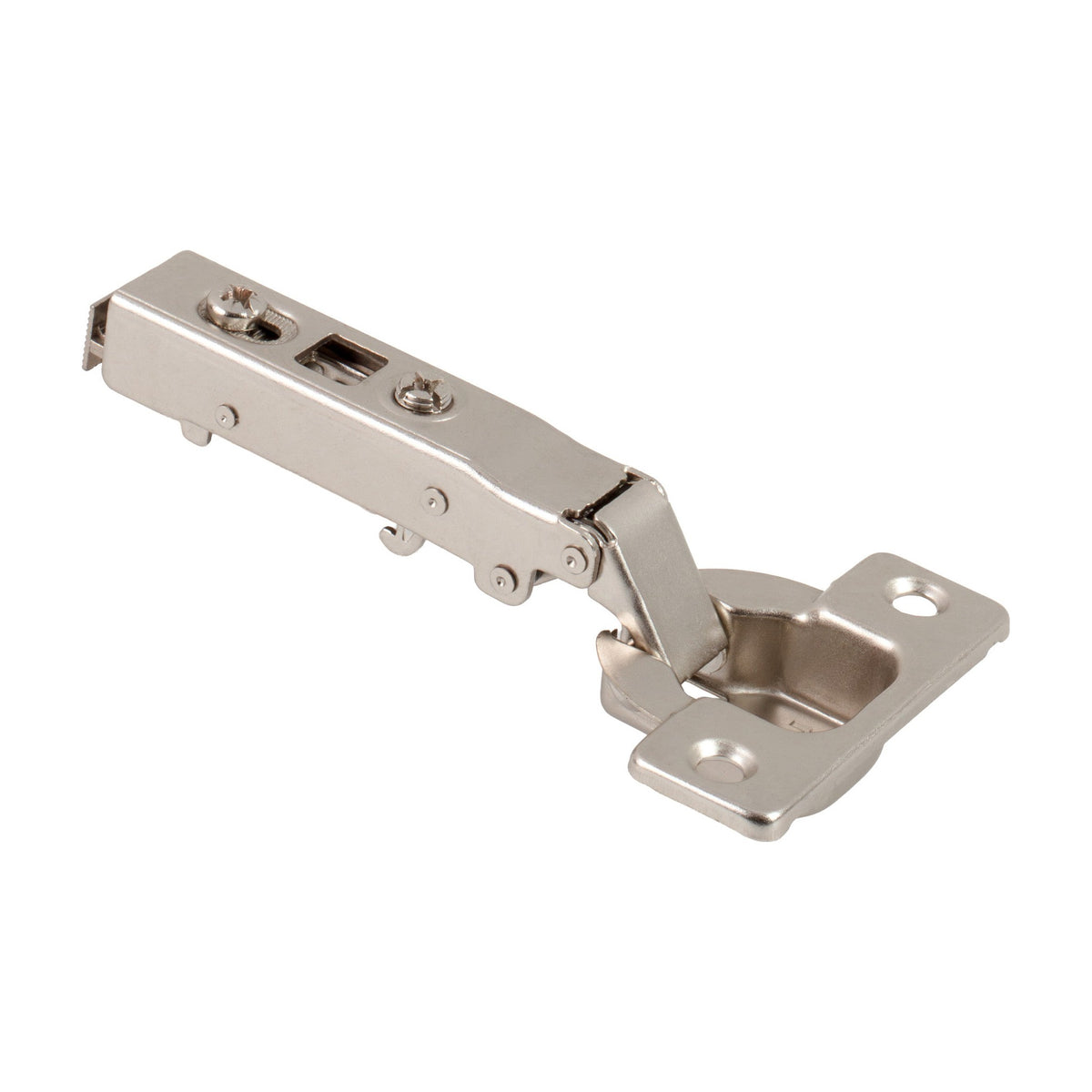 725 Series Heavy Duty European Hinge, 110 Degree, 0 mm Crank (Full Overlay), Screw Adjustable, No Dowels