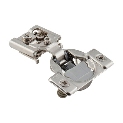9390 Series Soft-Close Compact Hinge, 1/2", 2 Cleat, Dowels, Standard
