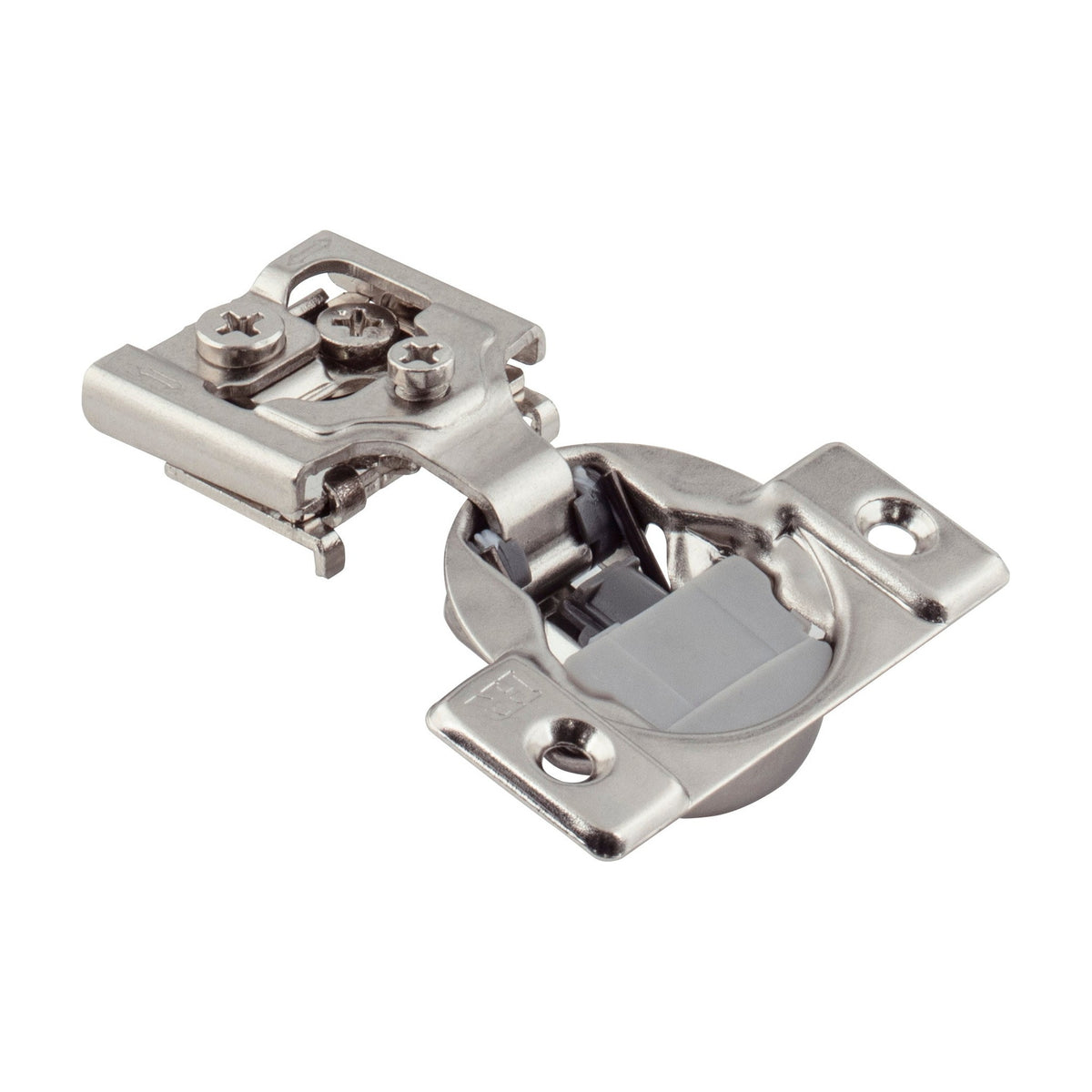 9390 Series Soft-Close Compact Hinge, 1/2", 2 Cleat, No Dowels, Standard