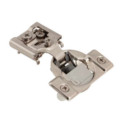 9390 Series Soft-Close Compact Hinge, 1/2", Dowels, Adjustable