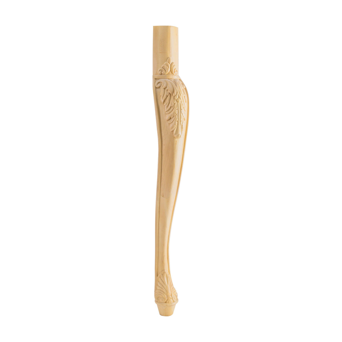 Acanthus Cabriole Wood Leg, 2-1/2" x 2-1/2" x 35-1/2"