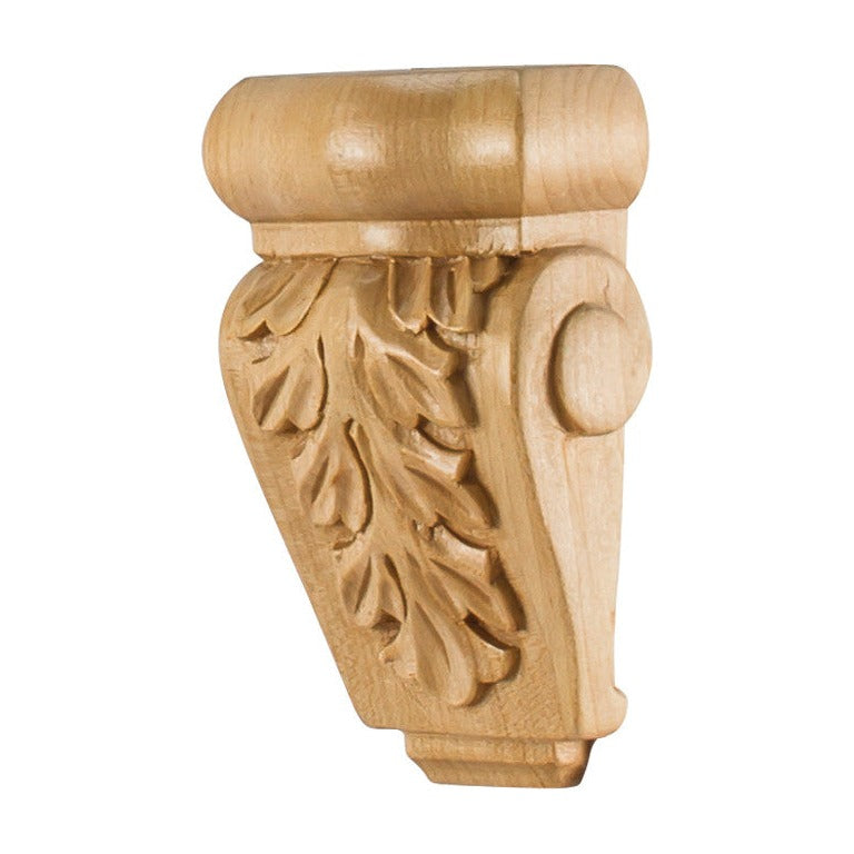Acanthus Small Wood Corbel, 2-7/8" x 1-1/2" x 4-1/2"