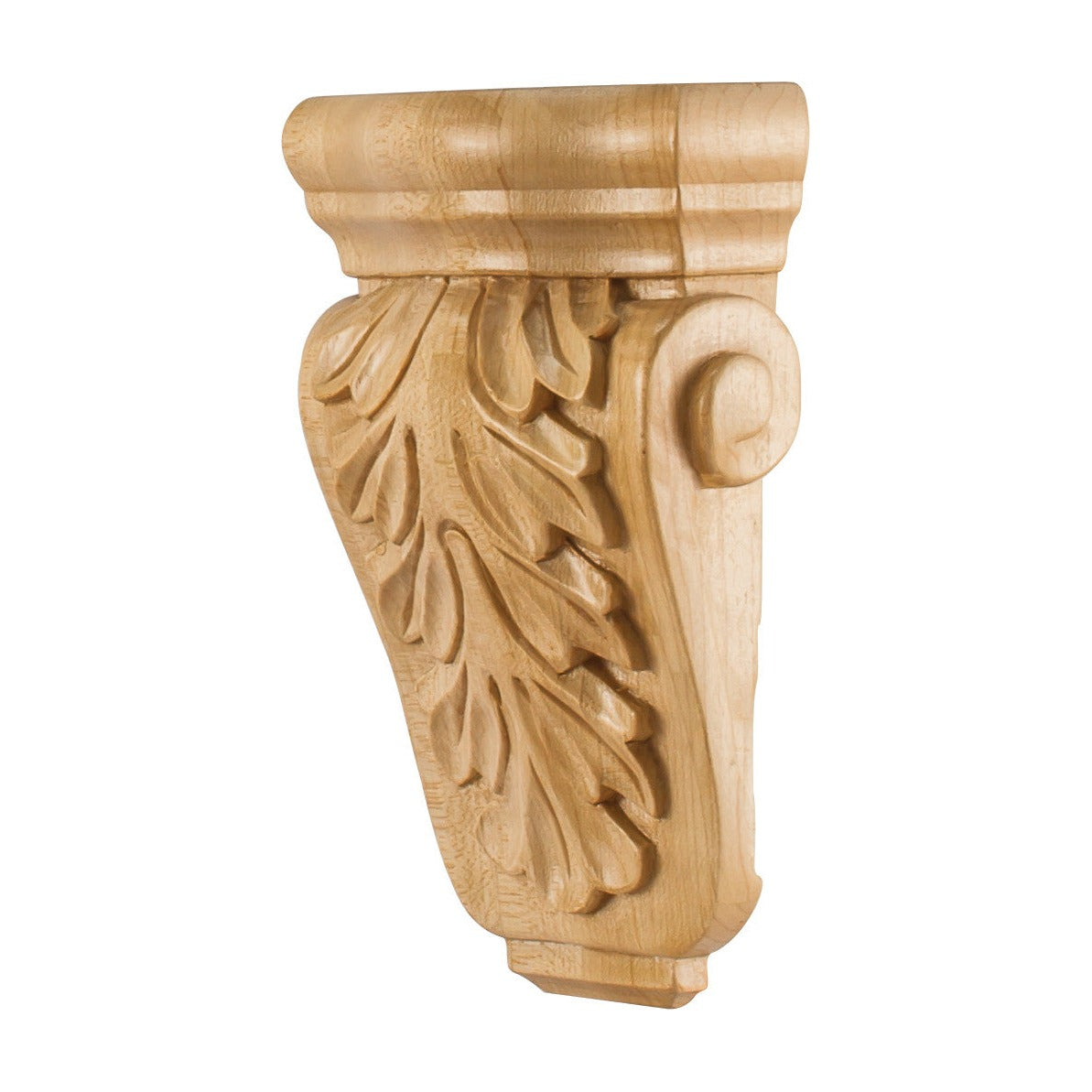 Acanthus Small Wood Corbel, 4-1/2" x 2" x 7"