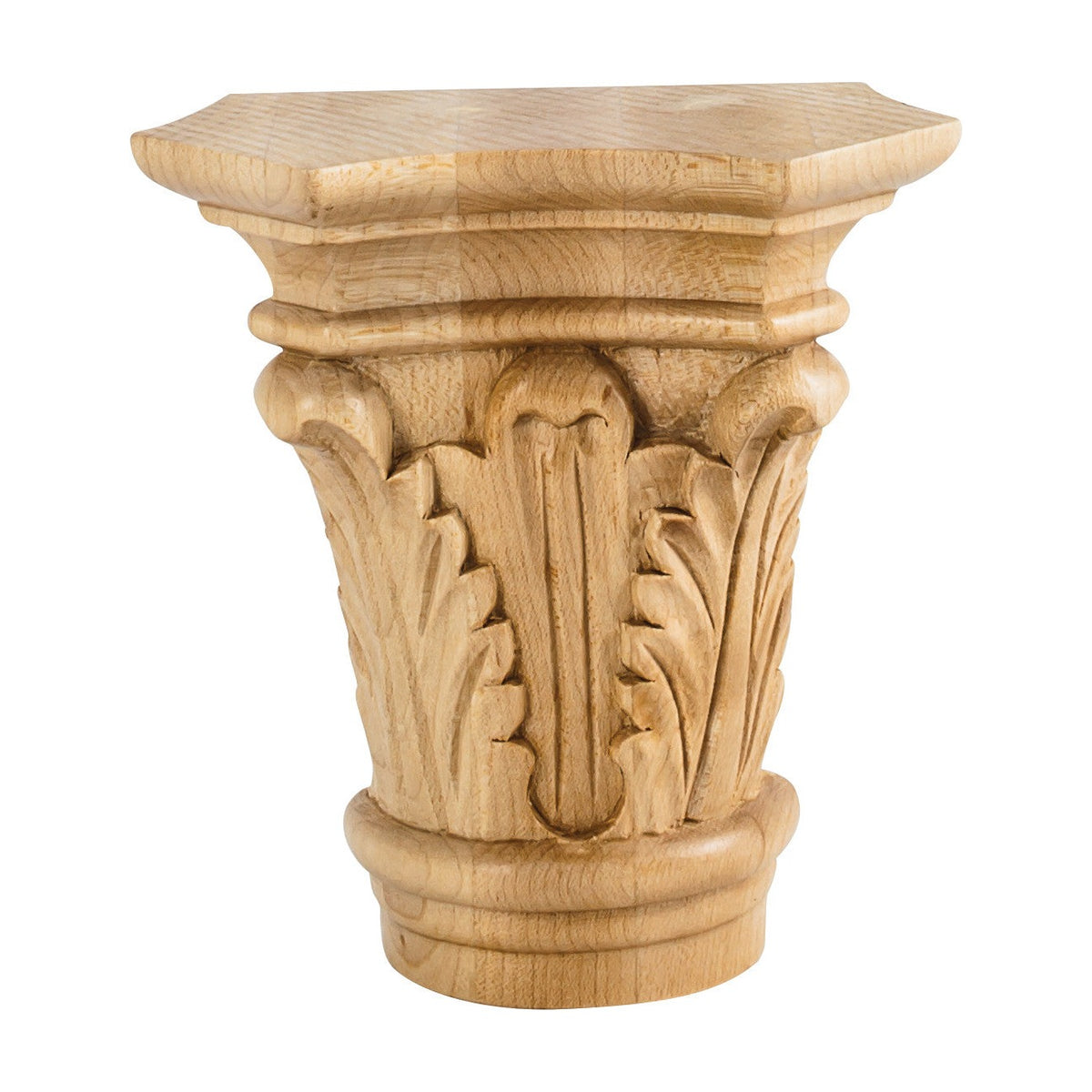 Acanthus Traditional Wood Capital, 4-3/4" x 4-3/8" x 2-1/8"