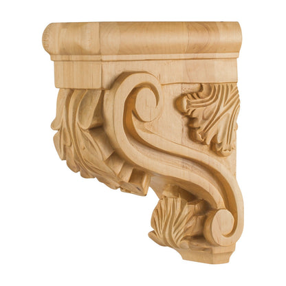Acanthus Wood Bar Bracket, 3" x 6" x 8"