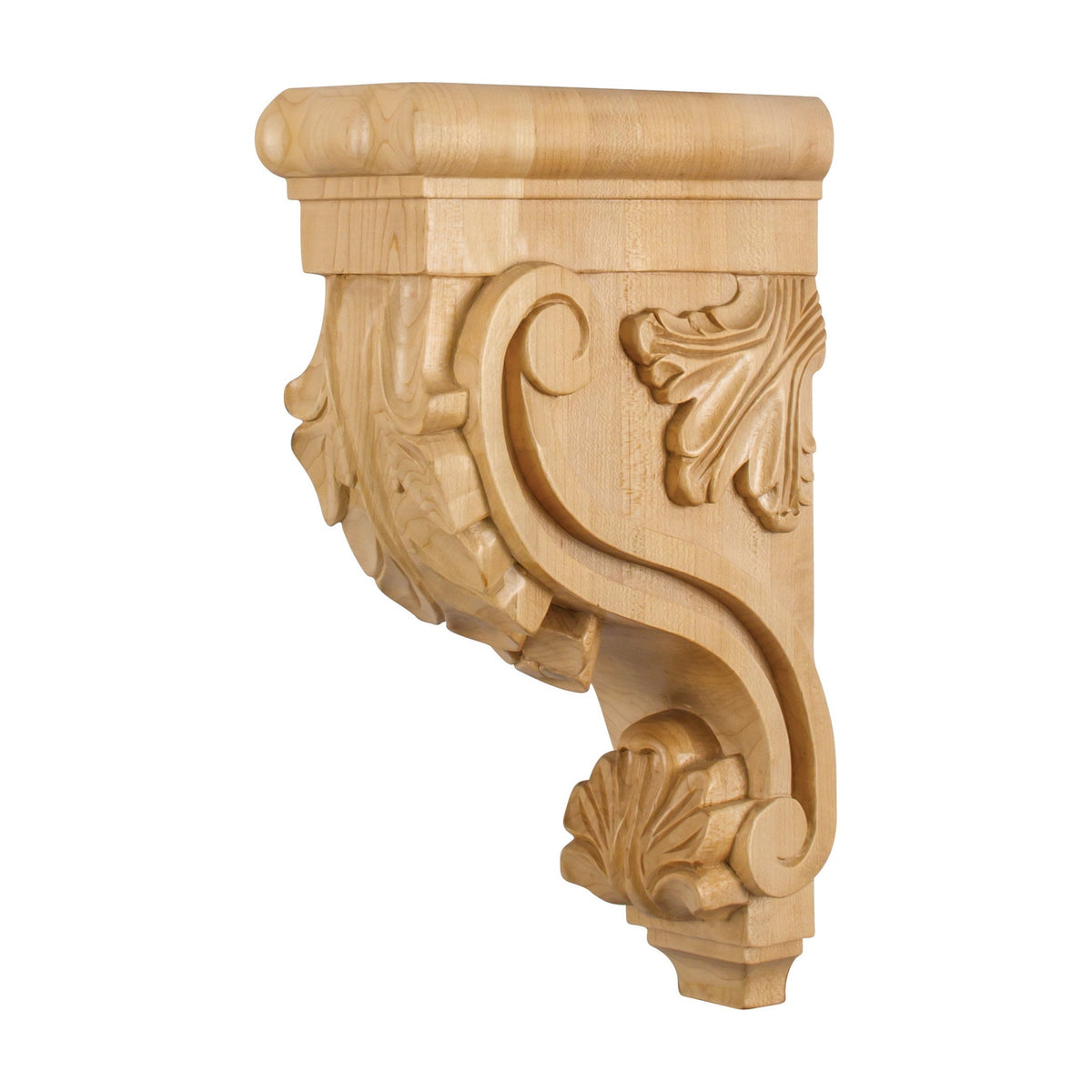 Acanthus Wood Bar Bracket, 3-3/8" x 7-3/4" x 13"