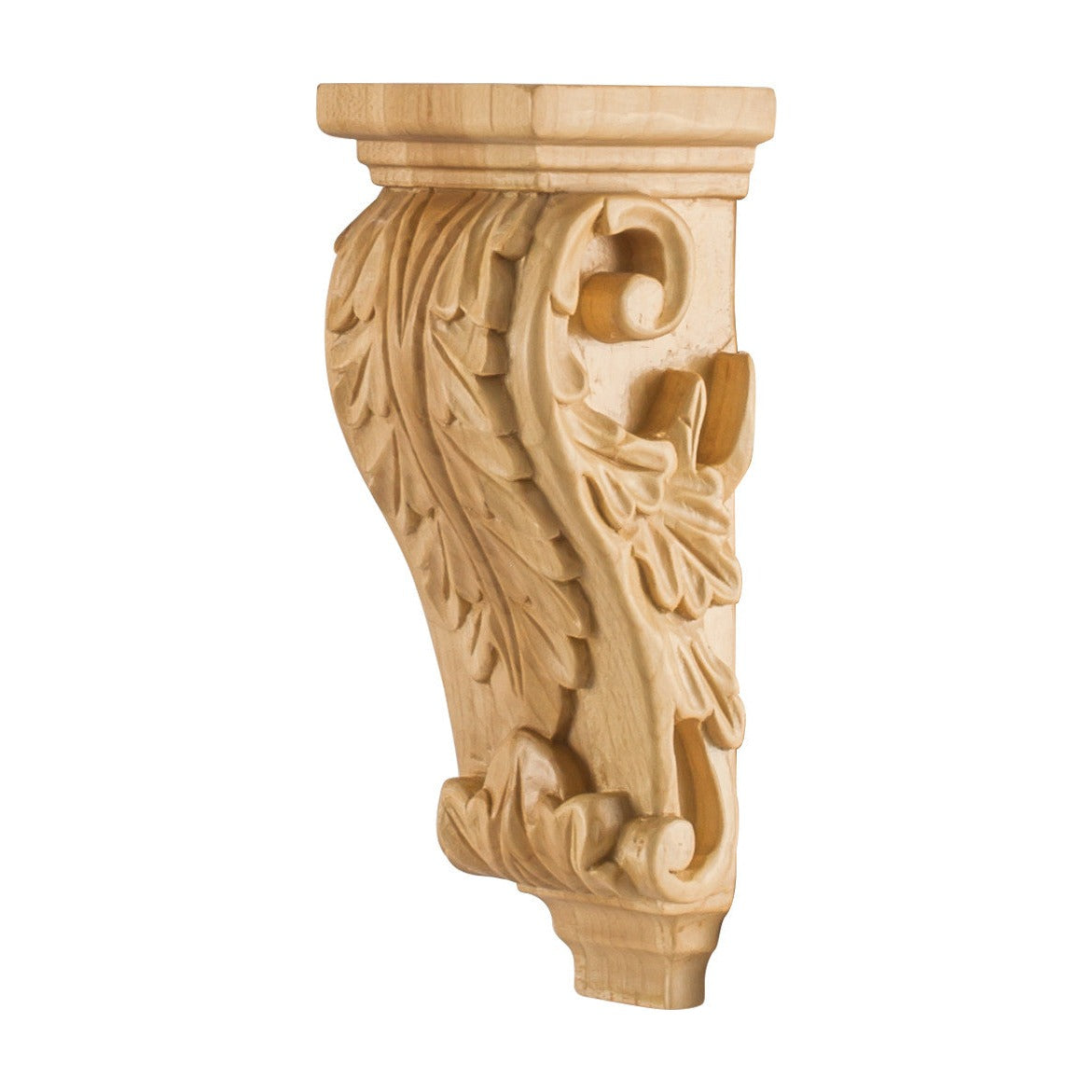 Acanthus Wood Corbel, 2-1/2" x 2-5/8" x 7"