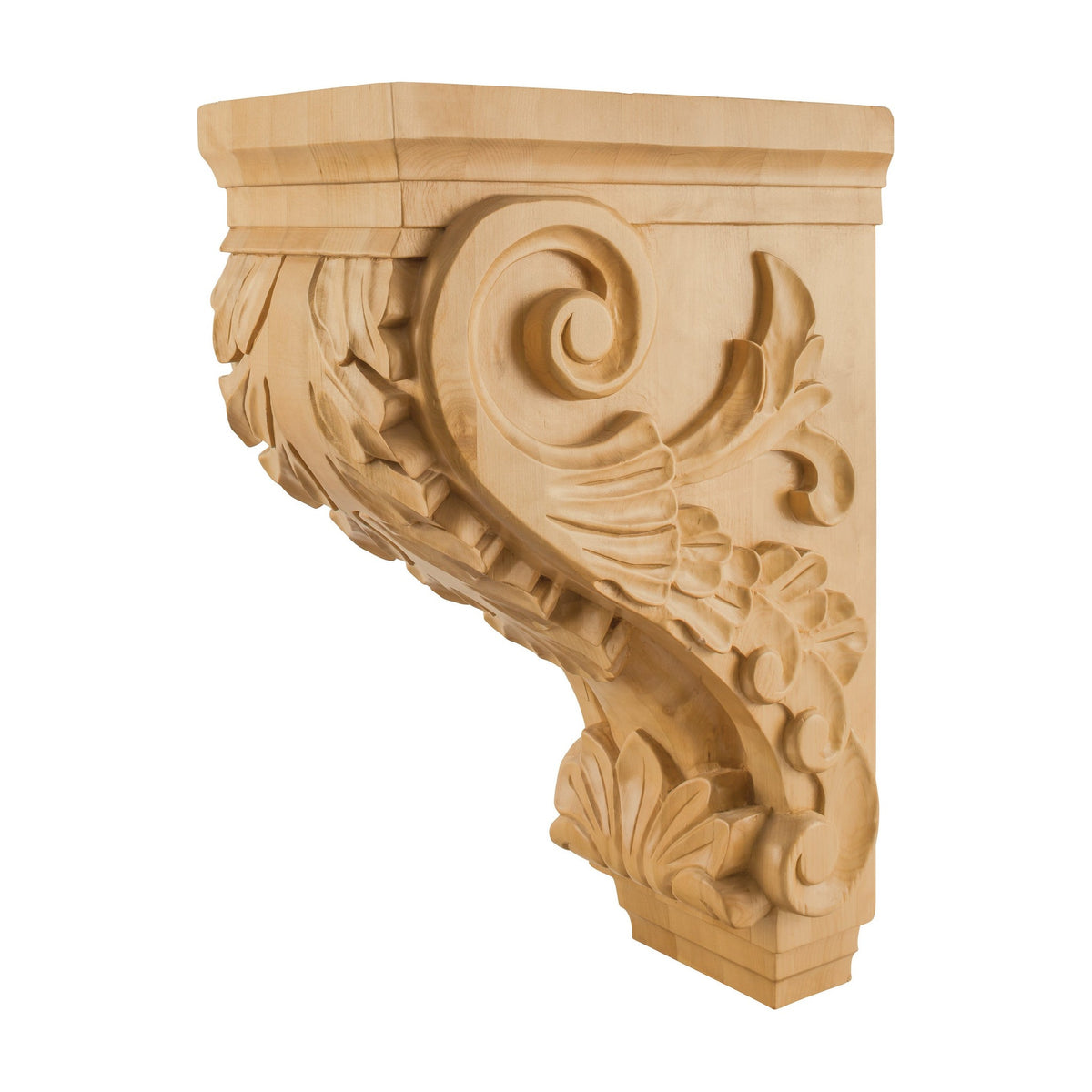 Acanthus Wood Corbel, 9-1/2" x 16" x 24"