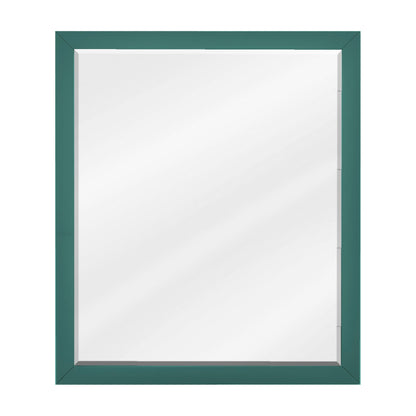 Adler Framed Mirror, 24" W x 28" H, Forest Green