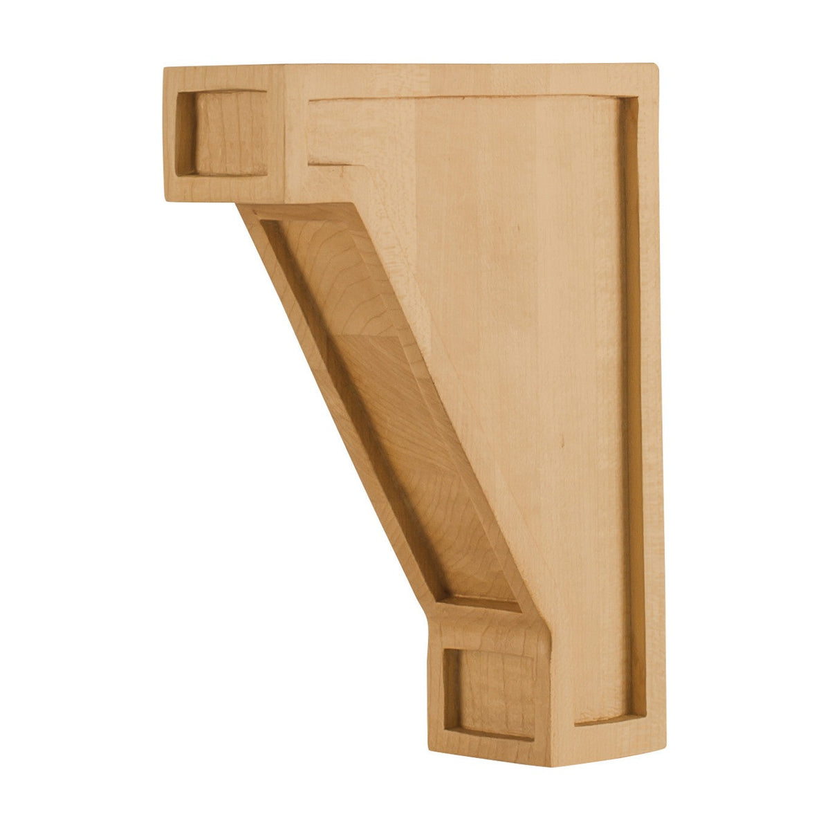 Arts & Crafts Wood Corbel, 2" x 6" x 8", Mission Style
