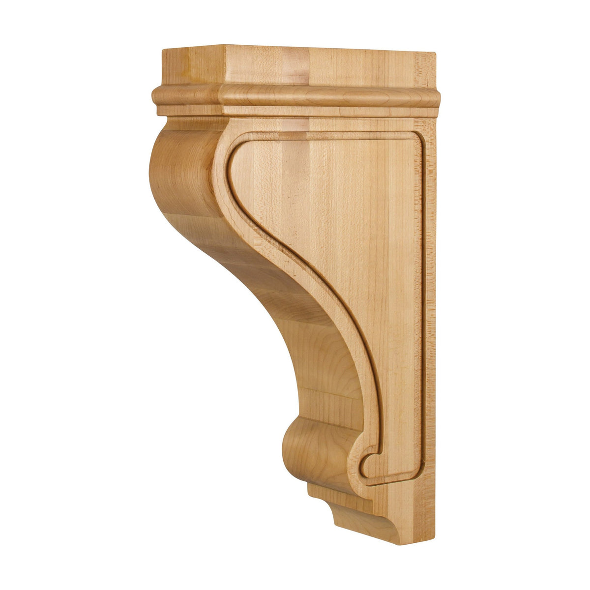 Arts & Crafts Wood Corbel, 3" x 7-3/4" x 14", Classic