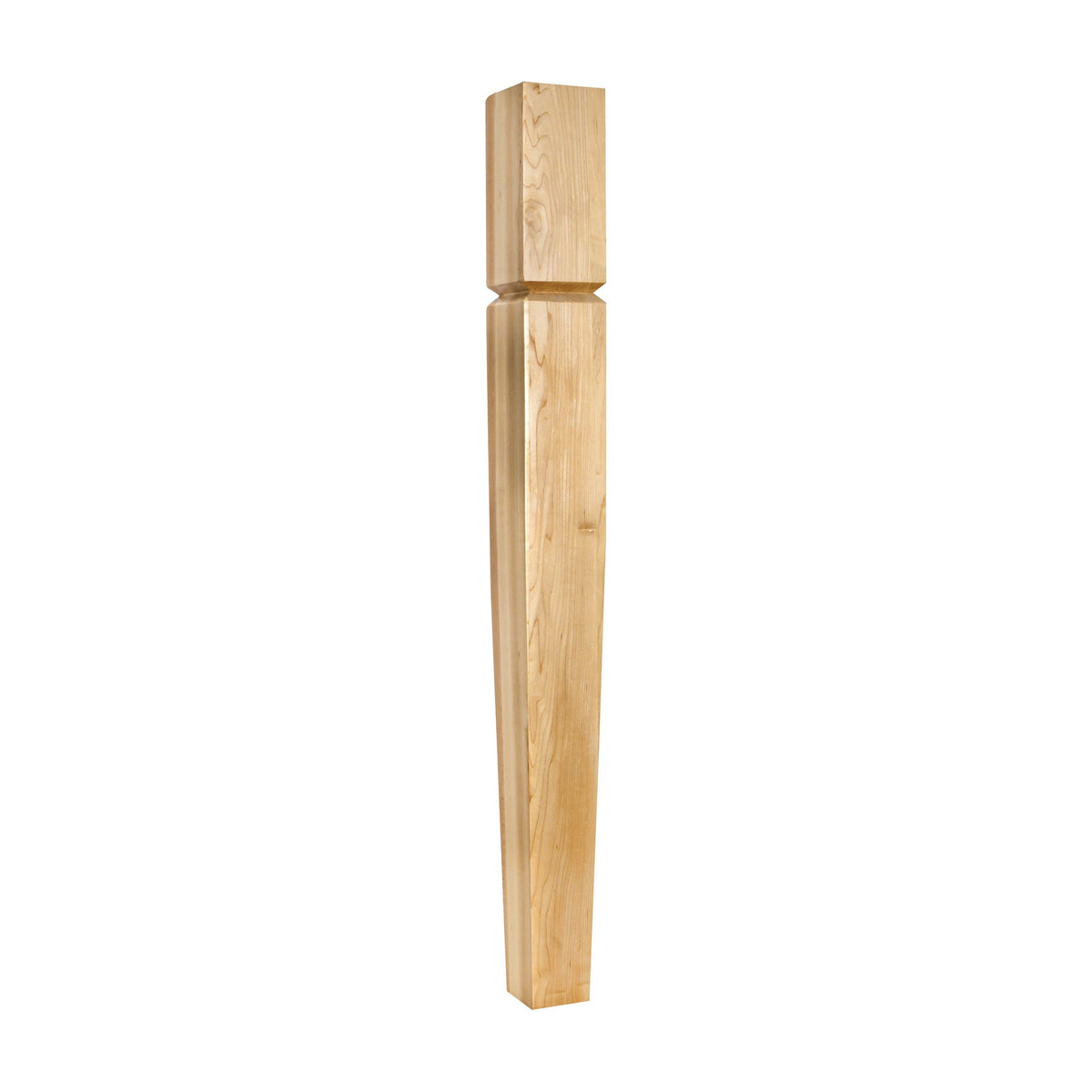 Arts and Crafts Wood Post with Groove, Tapers to Base, 3-1/2" x 3-1/2" x 35-1/2"