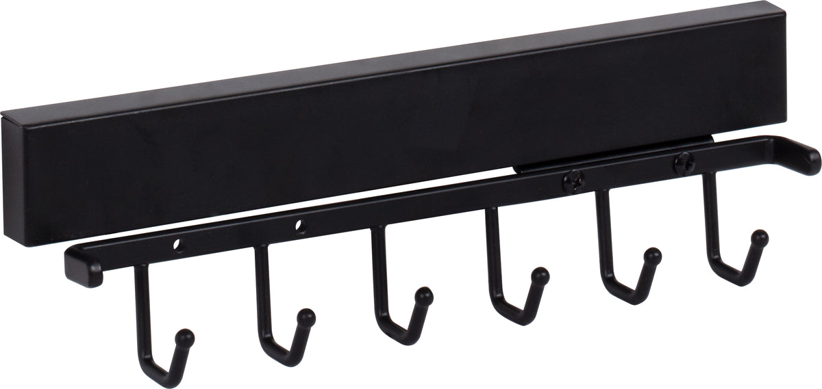 Asher 12" Sliding Belt Rack in Matte Black