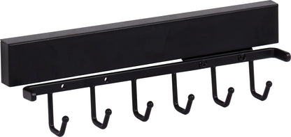 Asher 12" Sliding Belt Rack in Matte Black