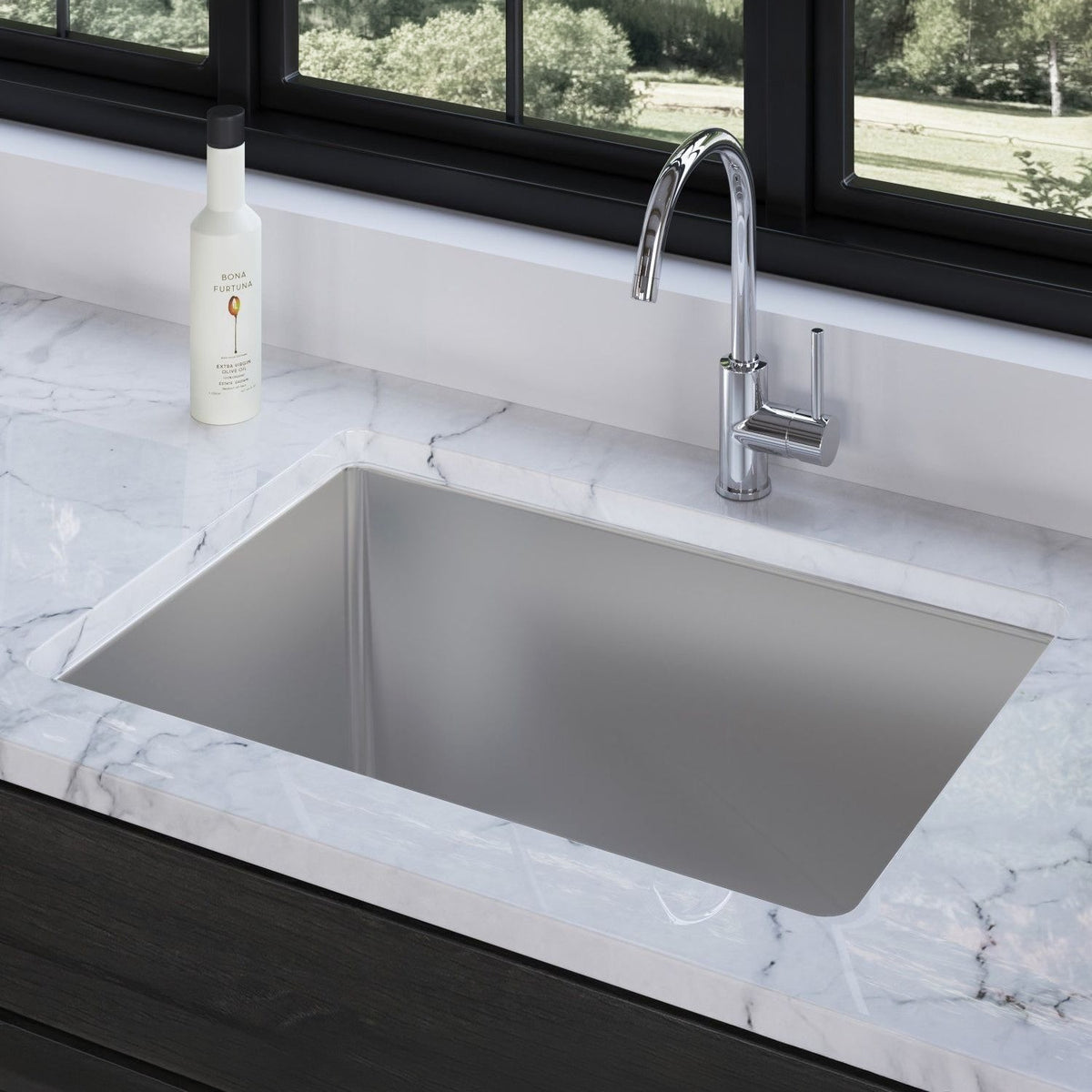 Augustin 23" Stainless Steel Undermount Kitchen Sink, Stainless Steel, alternate view