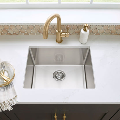Augustin 23" Stainless Steel Undermount Kitchen Sink, Stainless Steel, alternate view