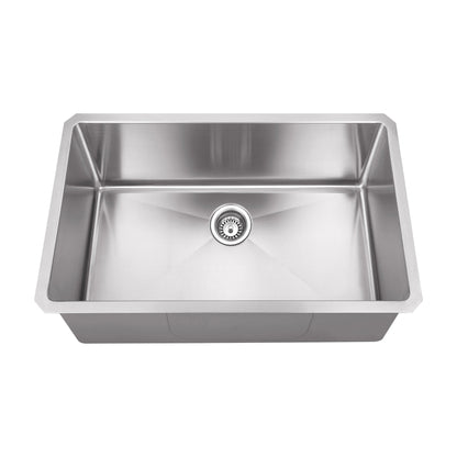 Augustin 30" Stainless Steel Undermount Kitchen Sink, Stainless Steel