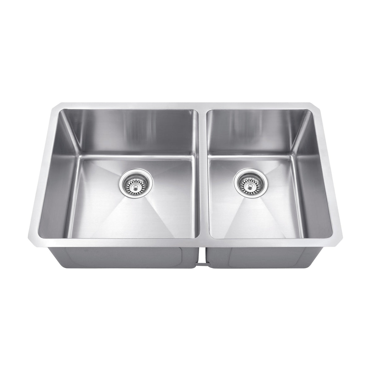 Augustin 32" 60/40 Stainless Steel Undermount Double Basin Kitchen Sink, Stainless Steel