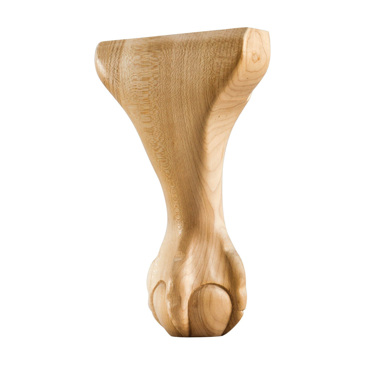 Ball & Claw Traditional Wood Leg, 4-1/2" x 2-3/4" x 8", Center